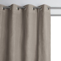 Шторы Затемняющие из льна с люверсами Colin 135 x 180 см бежевый AM.PM  фото, kupilegko.ru